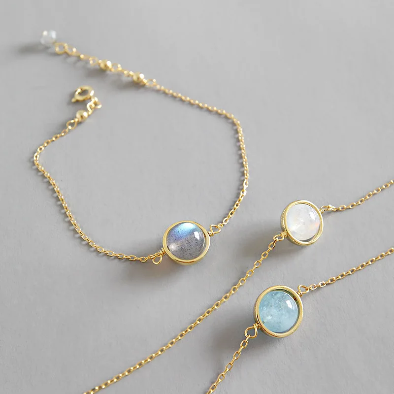 Korean Style S925 pure silver grey and white moonlight Blue Opal bracelet Bangle chain ornaments students female Gift
Korean Style S925 pure silver grey and white moonlight Blue Opal bracelet Bangle chain ornaments students female Gift