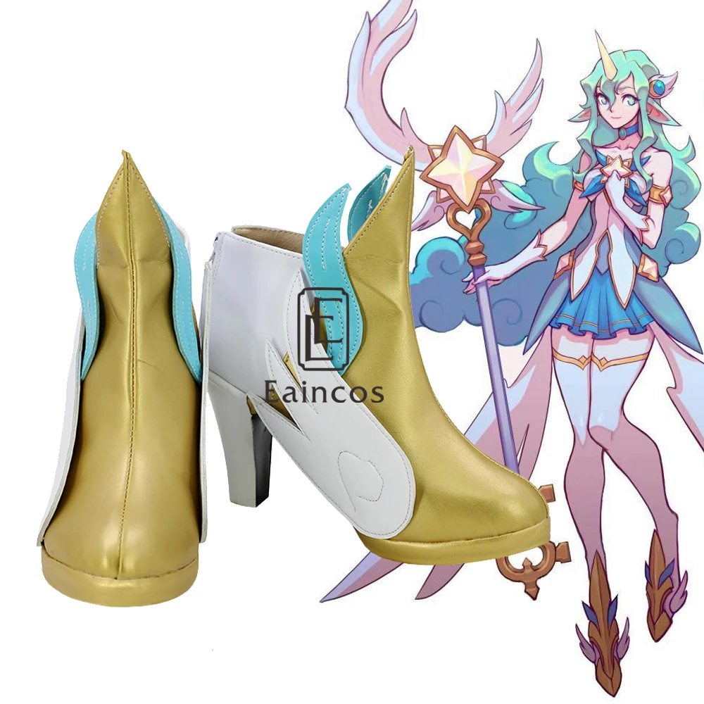 Game LOL Star Guardian Soraka Cosplay Shoes Women Halloween Christmas High-heeled Boots Custom-made
Game LOL Star Guardian Soraka Cosplay Shoes Women Halloween Christmas High-heeled Boots Custom-made