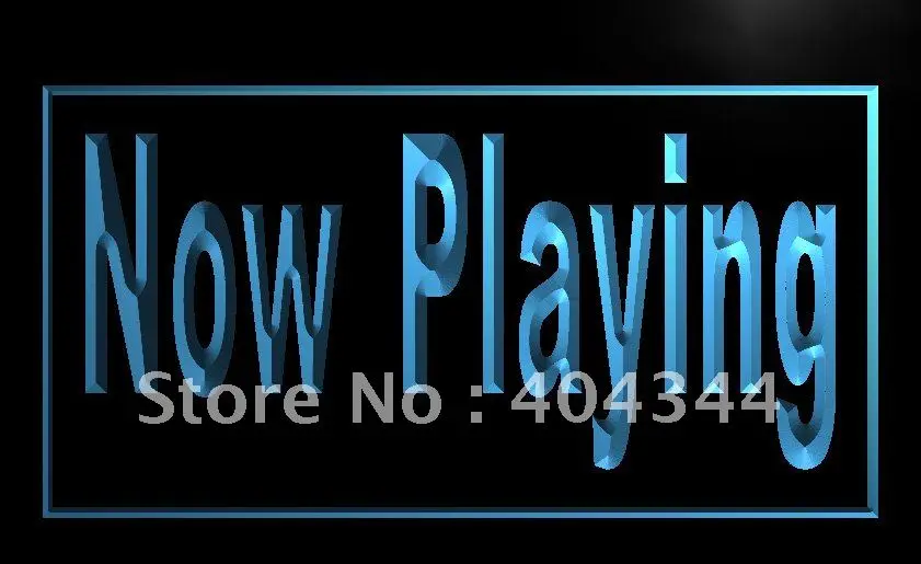 LB864- Now Playing Home Audio Theater Decor Light Sign home decor crafts