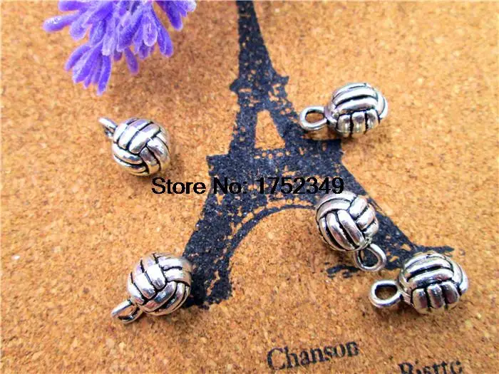 10pcs--Volleyball charms, Antique Tibetan silver 3D Volleyball charm pendants 10x15mm
10pcs--Volleyball charms, Antique Tibetan silver 3D Volleyball charm pendants 10x15mm