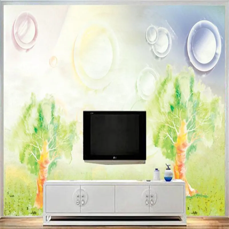 Custom Mural 3D Circle Watercolor Tree Wallpaper for Walls 3D Hand-Painted Natural Landscape Wall Covering Bedroom Home Decor
Custom Mural 3D Circle Watercolor Tree Wallpaper for Walls 3D Hand-Painted Natural Landscape Wall Covering Bedroom Home Decor