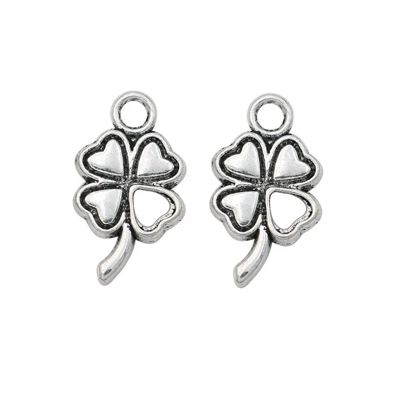 25pcs Vintage Antique Silver Plated Plant Clover Leaves Charms Pendants for Jewelry Making DIY Handmade 19x10mm
25pcs Vintage Antique Silver Plated Plant Clover Leaves Charms Pendants for Jewelry Making DIY Handmade 19x10mm