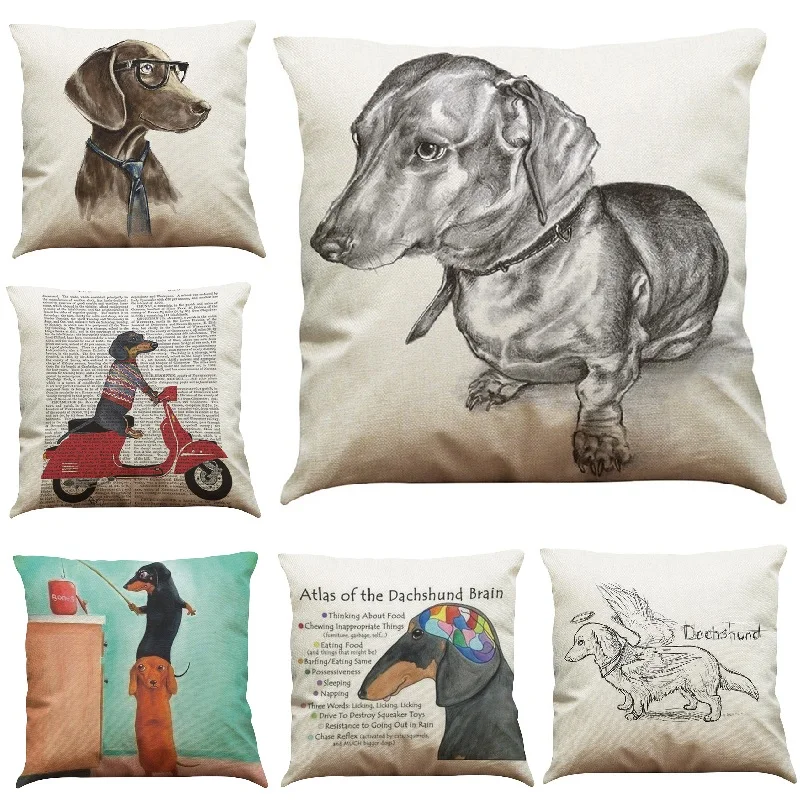 Dachshund Cushion Cover Dog Printed Linen Pillow Cover Car Sofa Decorative Throw Pillows Home Decoration Pillow Case 45*45cm
Dachshund Cushion Cover Dog Printed Linen Pillow Cover Car Sofa Decorative Throw Pillows Home Decoration Pillow Case 45*45cm