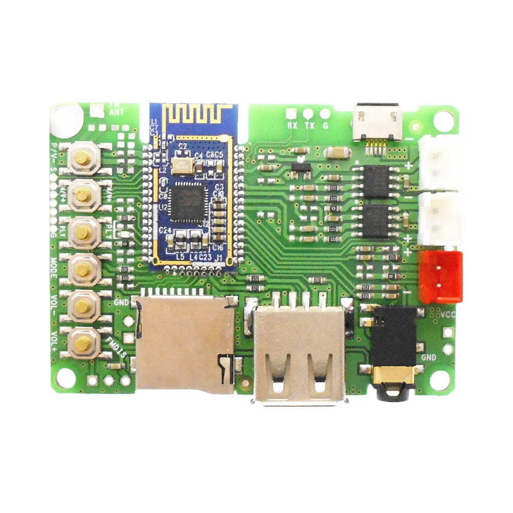 BK3266 Bluetooth power amplifier board V4.2 stereo BK3266 module AT change name password U disk TF card button switch machine
BK3266 Bluetooth power amplifier board V4.2 stereo BK3266 module AT change name password U disk TF card button switch machine