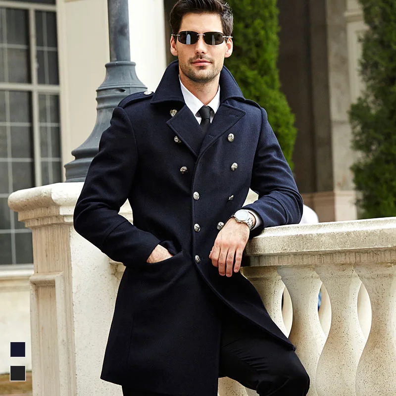 2018 M-3XL large size wool coat men long style business woolen trench coats male turn down collar double breasted slim overcoat
2018 M-3XL large size wool coat men long style business woolen trench coats male turn down collar double breasted slim overcoat