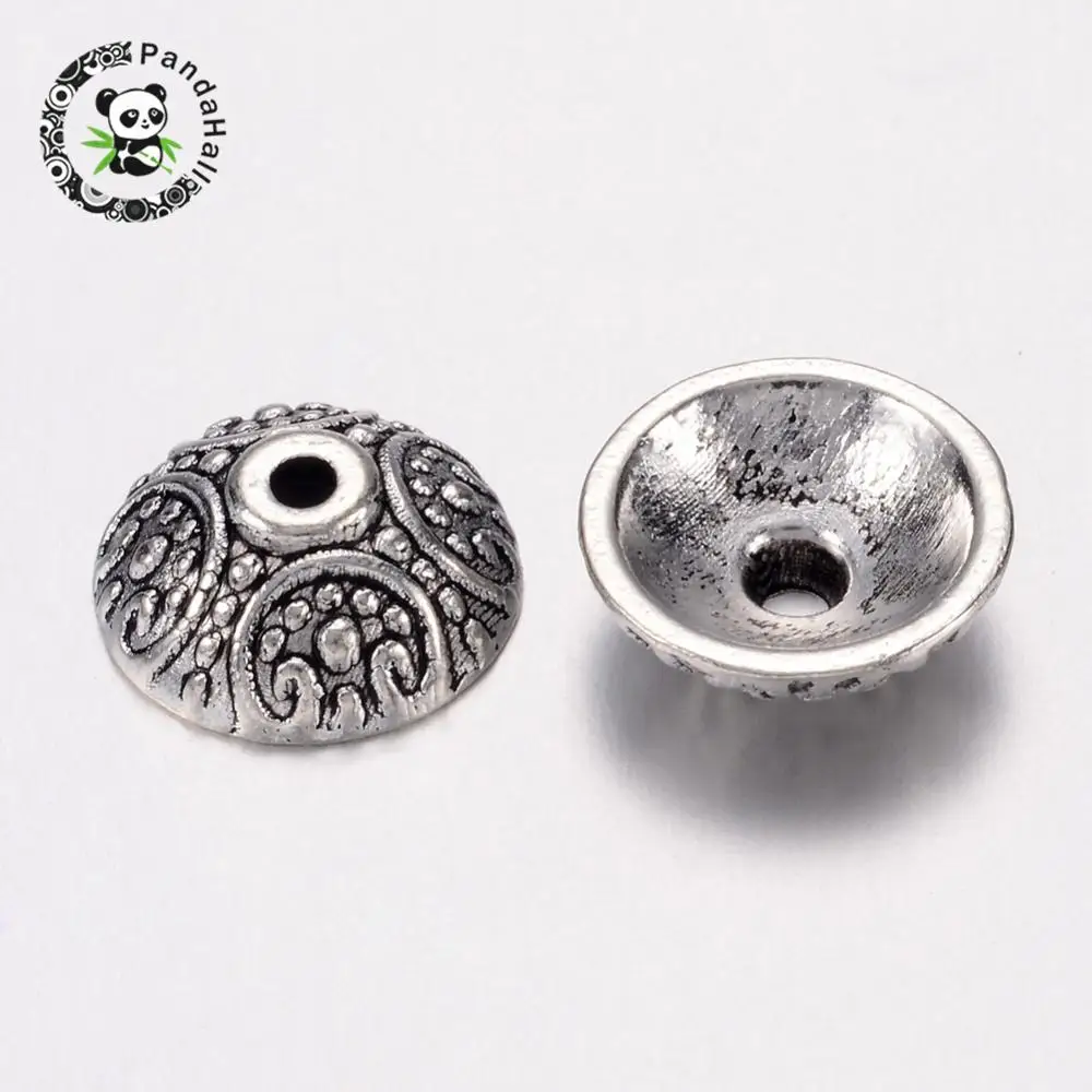 Tibetan Silver Bead Caps, Lead Free and Cadmium Free, Hat, Antique Silver Color, about 10mm in diameter, 4mm thick
Tibetan Silver Bead Caps, Lead Free and Cadmium Free, Hat, Antique Silver Color, about 10mm in diameter, 4mm thick