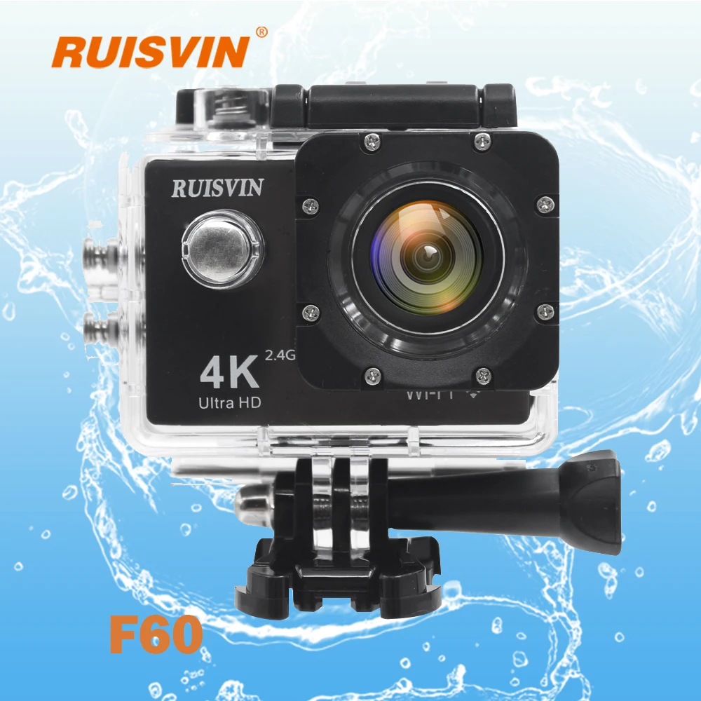 RUISVIN F60 Wi Fi действие Камера 4 К 60Fps 1080 P ультра ясно спортивные 16MP Go