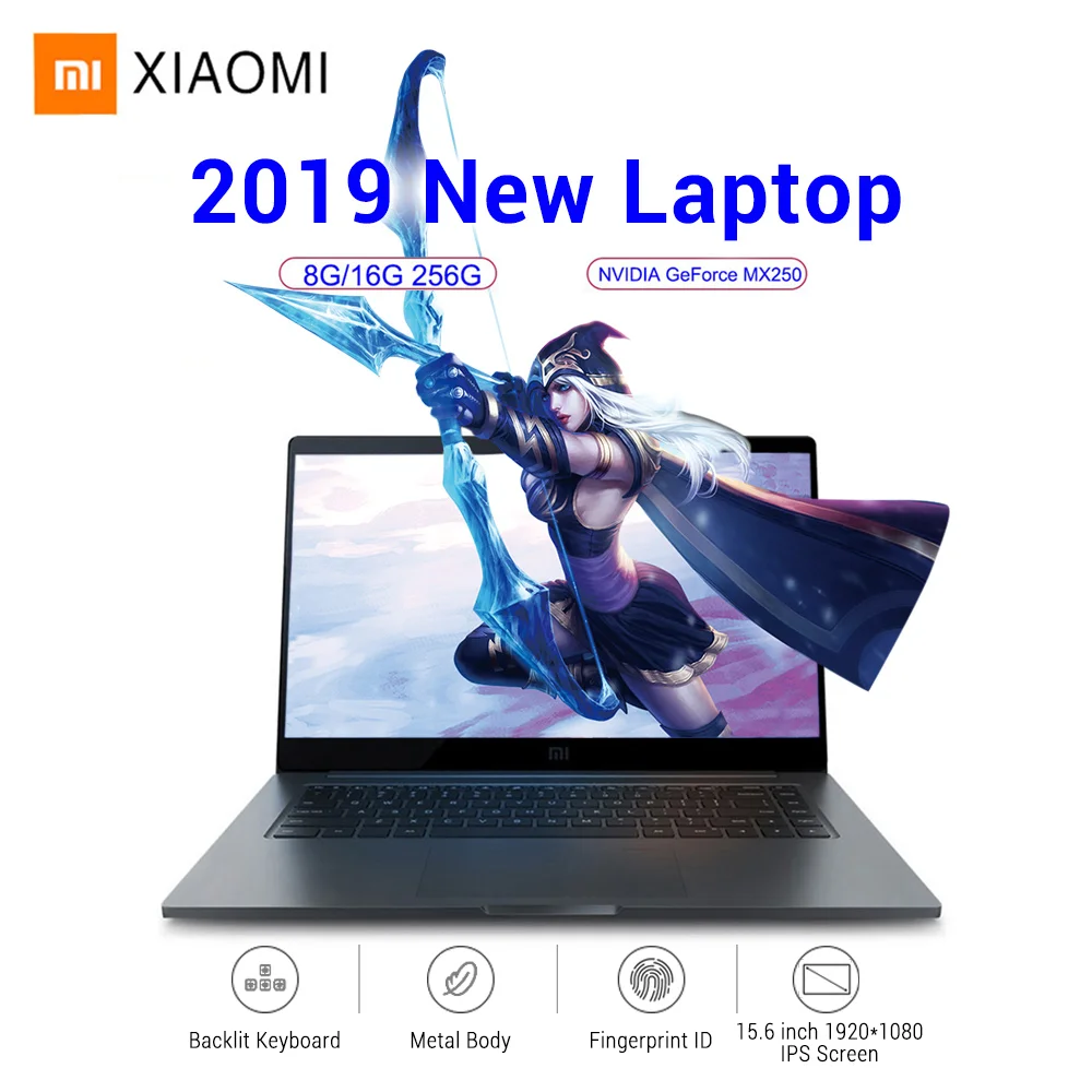 Xiaomi mi ноутбук Тетрадь Pro 15 6 дюймов Windows10 Intel 4 ядра I5/I7 1 8 ГГц 16G 256 отпечатков пальцев