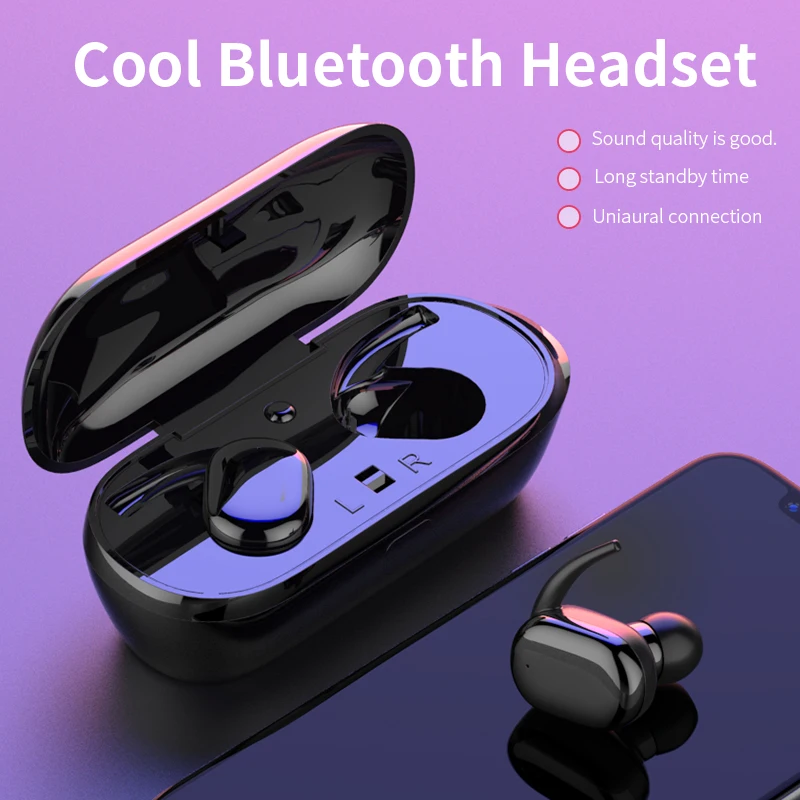 TWS беспроводной мини Bluetooth наушники для игровой гарнитуры стерео вкладыши спорт
