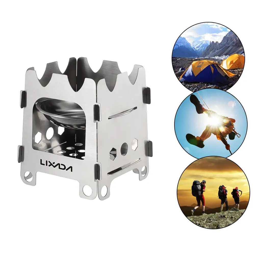 Lixada Outdoor Camping Stove Portable Furnace Cooking Picnic Stainless Steel Wood Stove Pocket Alcohol Stove Camping Equipment
Lixada Outdoor Camping Stove Portable Furnace Cooking Picnic Stainless Steel Wood Stove Pocket Alcohol Stove Camping Equipment