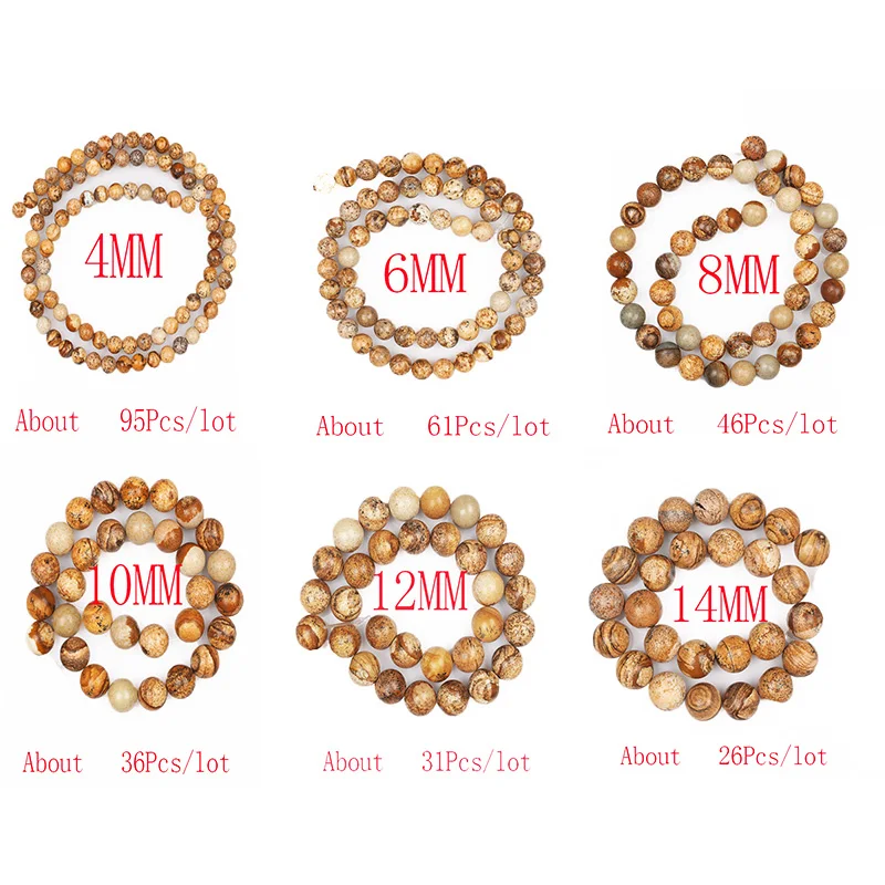 Natural Brown Picture Stone Round Beads 4 6 8 10 12 14MM Strand 15" DIY Charm Handmade Beads For Jewelry Making Accessories
Natural Brown Picture Stone Round Beads 4 6 8 10 12 14MM Strand 15" DIY Charm Handmade Beads For Jewelry Making Accessories