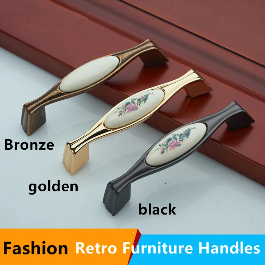 Retro rural ceramic furniture handle 128mm white porcelain dresser handle 96mm bronze black kitchen cabinet drawer pull knob 5"
Retro rural ceramic furniture handle 128mm white porcelain dresser handle 96mm bronze black kitchen cabinet drawer pull knob 5"