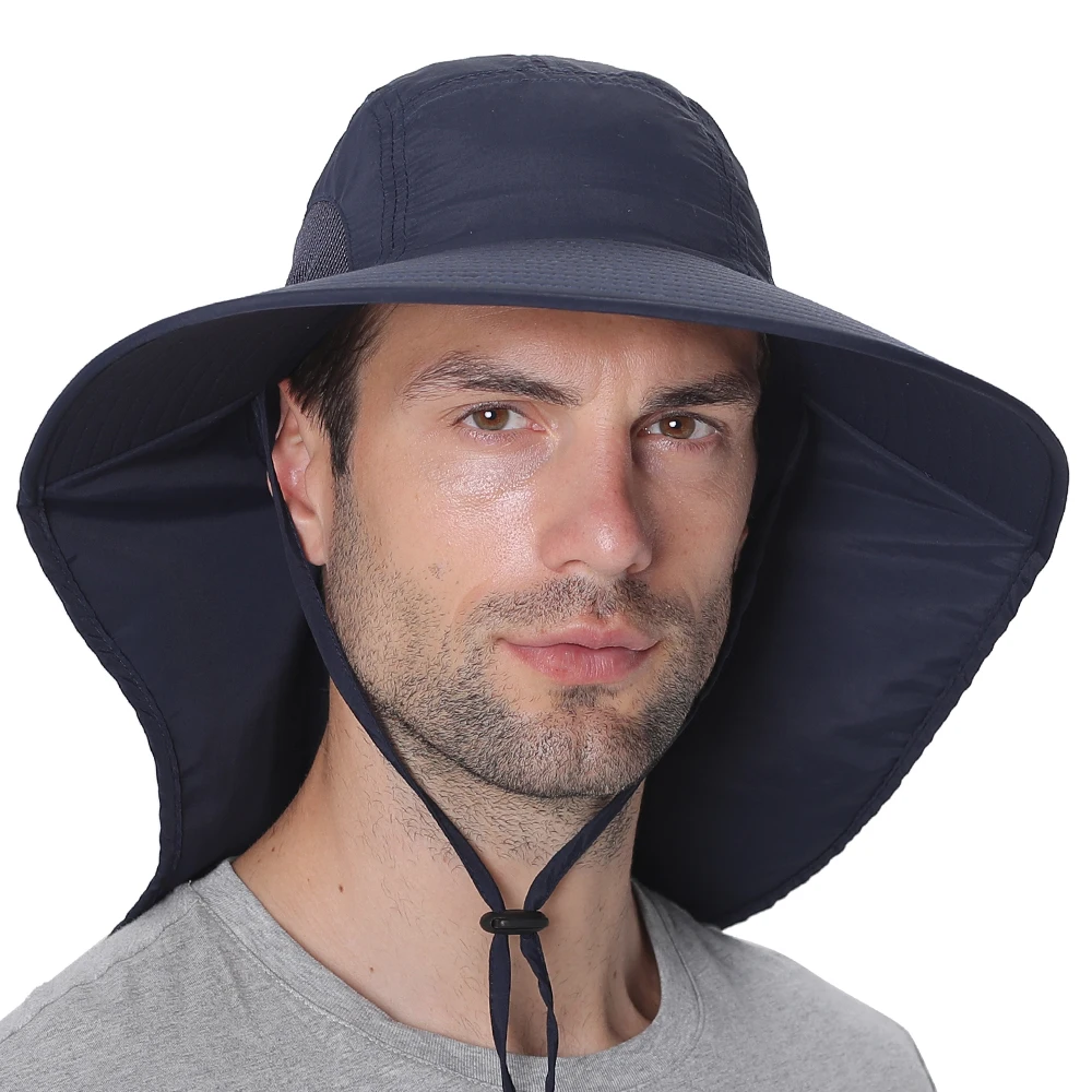 Летняя унисекс Солнцезащитная шляпа с клапаном на шею рыболовная Кепка широкими