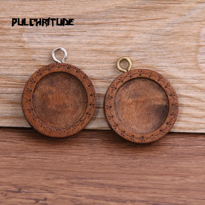 6pcs 18mm Inner Size Brown Color Round Wood Cabochon Base Setting Charms Pendant Necklace Findings
6pcs 18mm Inner Size Brown Color Round Wood Cabochon Base Setting Charms Pendant Necklace Findings