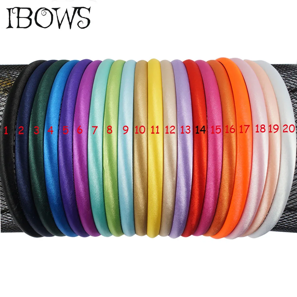 20Pcs/lot Solid Satin Covered Headband 10mm Adult Kids Handmade Hair Bands For Girls DIY Headwear Hair Accessories
20Pcs/lot Solid Satin Covered Headband 10mm Adult Kids Handmade Hair Bands For Girls DIY Headwear Hair Accessories