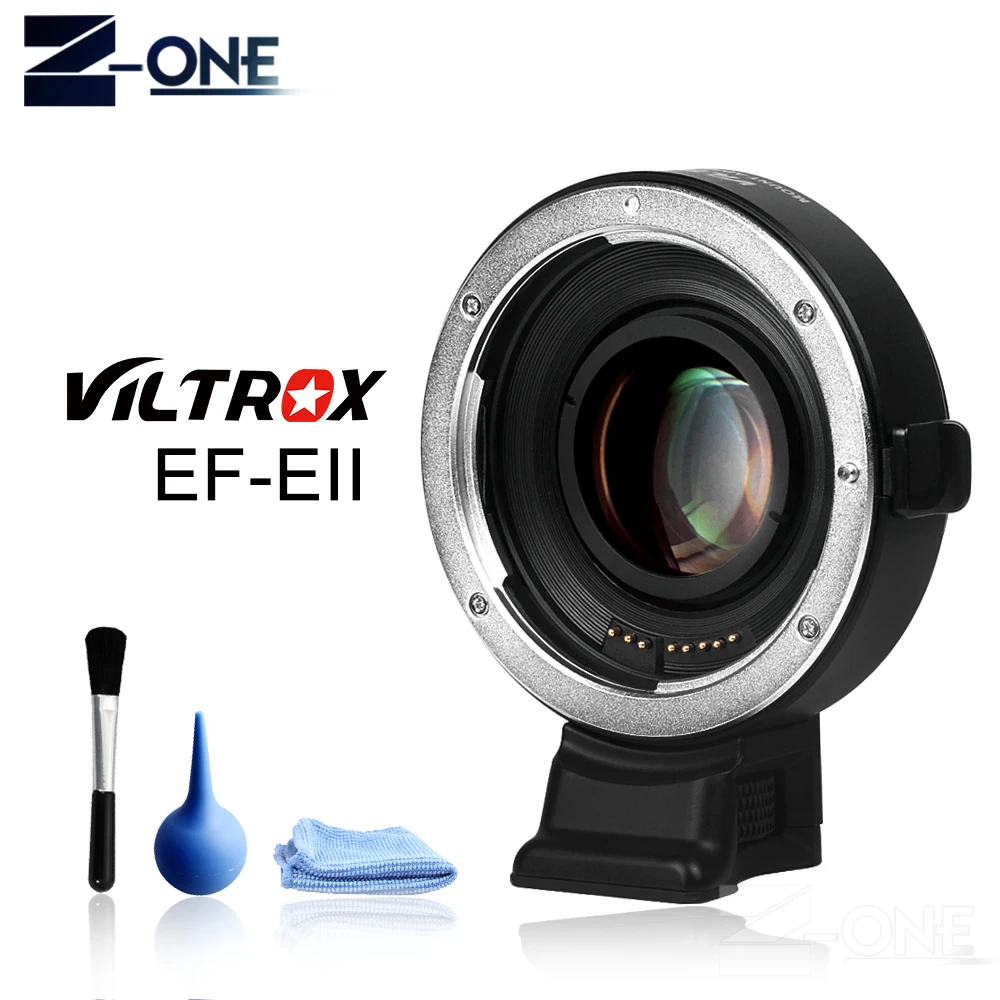 Viltrox EF-E II Auto Focus Reducer Speed Booster Lens Adapter for Canon EF Lens to Sony NEX E Camera A9 A7 A7R A7SII A6500 NEX-7
Viltrox EF-E II Auto Focus Reducer Speed Booster Lens Adapter for Canon EF Lens to Sony NEX E Camera A9 A7 A7R A7SII A6500 NEX-7