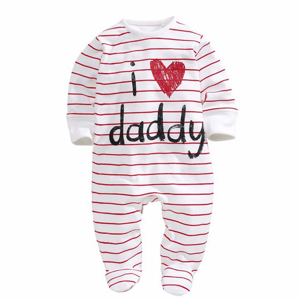 Fashion Newborn Love Mom And Dad Rompers Dot Stripe Long Sleeve Children Jumpsuit New Style Baby Clothing CL0743
Fashion Newborn Love Mom And Dad Rompers Dot Stripe Long Sleeve Children Jumpsuit New Style Baby Clothing CL0743