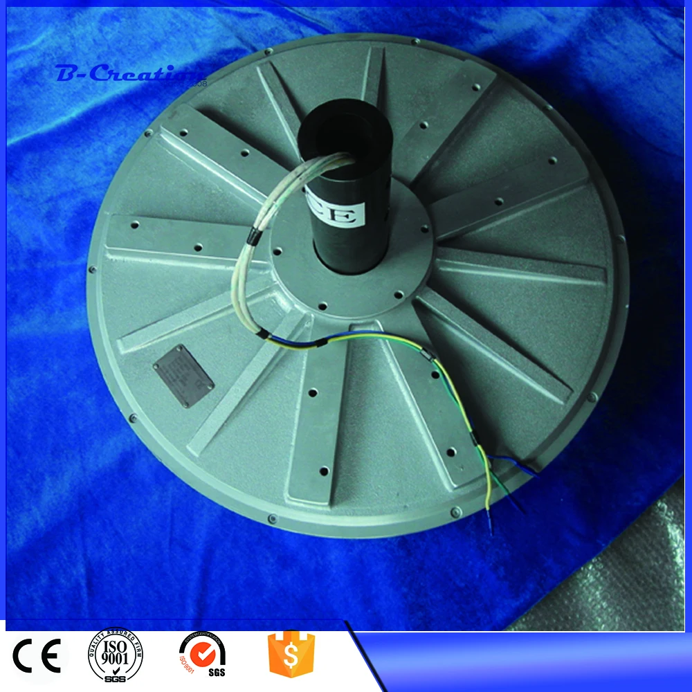 

5kw 220v/380VAC 100RPM vertical axis wind turbine disc coreless Low RPM Three Phase PMG Permanent Magnet Generator