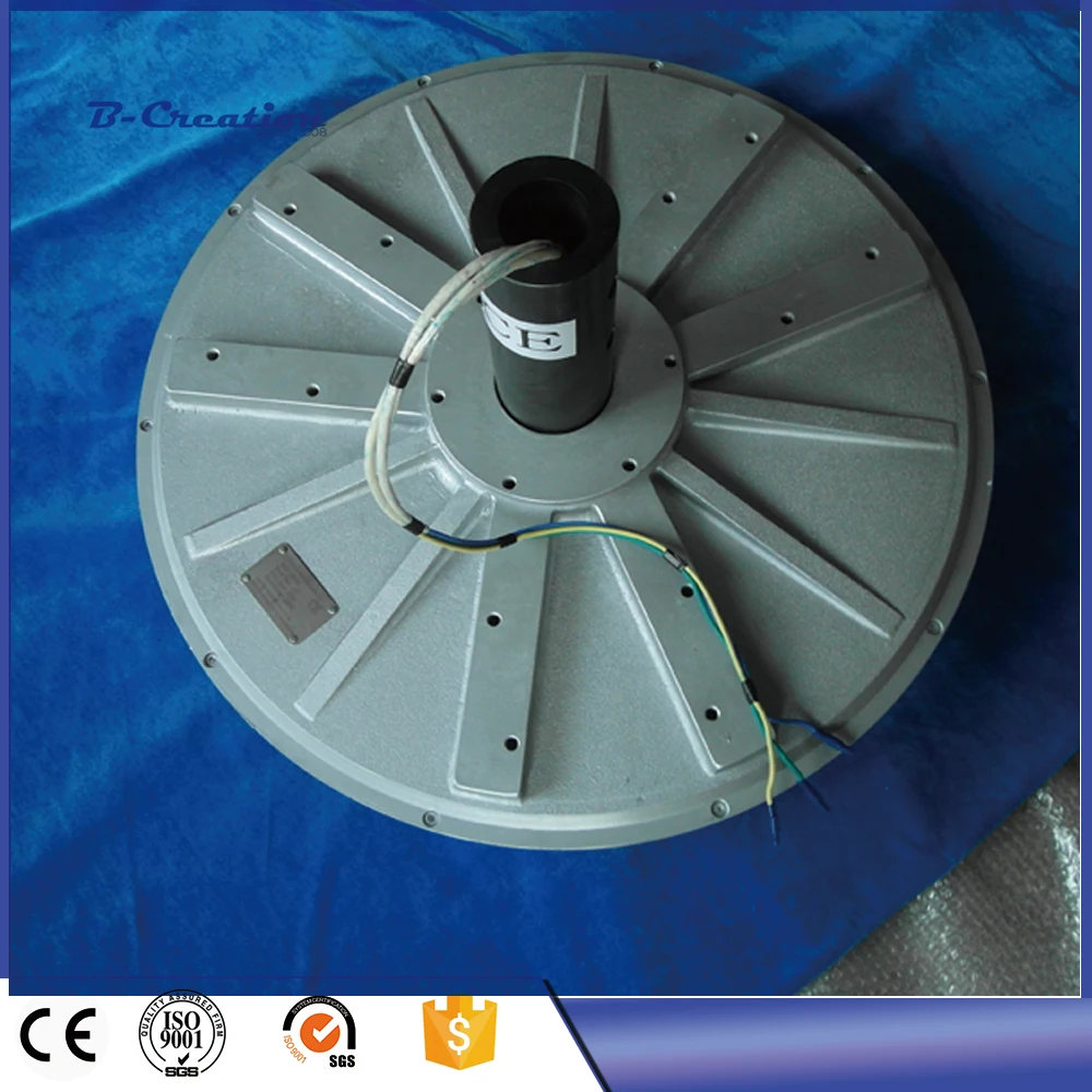 

5kw 220v/380VAC 100RPM vertical axis wind turbine disc coreless Low RPM Three Phase PMG Permanent Magnet Generator