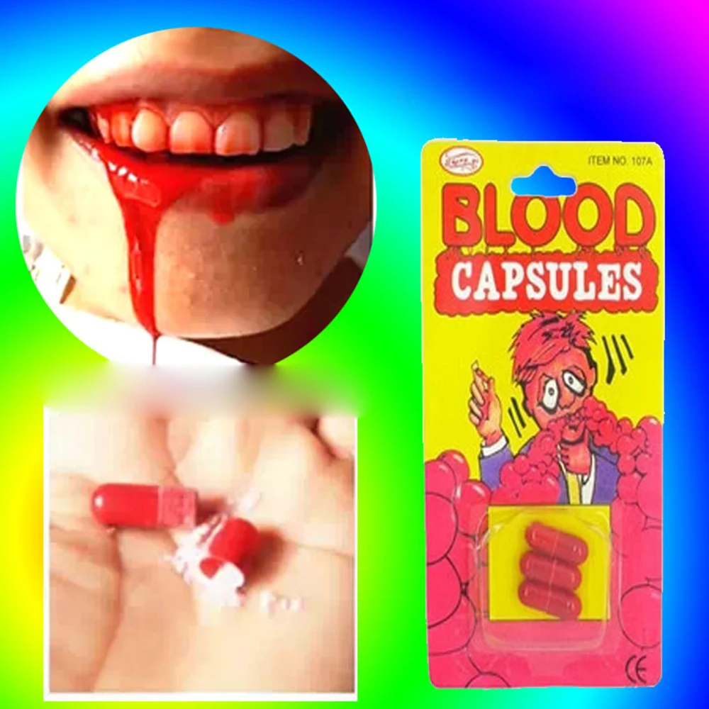 6-Pcs Artificial Halloween Prank Joking Red Blood Plasma Capsule Film Prop Edible Item Vampire Cosplay Party Drama Tools
6-Pcs Artificial Halloween Prank Joking Red Blood Plasma Capsule Film Prop Edible Item Vampire Cosplay Party Drama Tools
