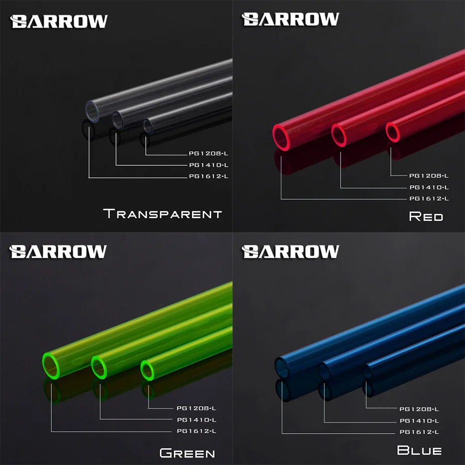 Barrow PG1612/PG1410/PG1208, 500mm PETG Hard Tubes, High Quality PETG Light Transmission, 12x8/14x10/12x16mm, 2 Tubes/lot
Barrow PG1612/PG1410/PG1208, 500mm PETG Hard Tubes, High Quality PETG Light Transmission, 12x8/14x10/12x16mm, 2 Tubes/lot