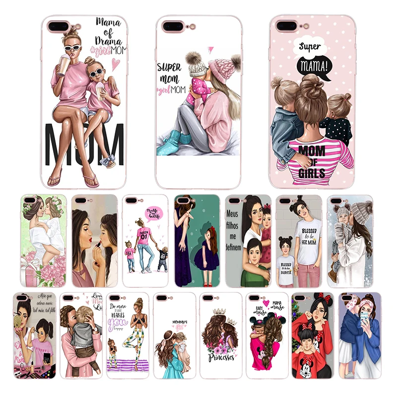 Soft case Beautiful Mom lovely baby Cartoon design for iphone 7 8 6s 6 plus cover xs max x xr Coque 5s se 5 Funda mother shell
Soft case Beautiful Mom lovely baby Cartoon design for iphone 7 8 6s 6 plus cover xs max x xr Coque 5s se 5 Funda mother shell