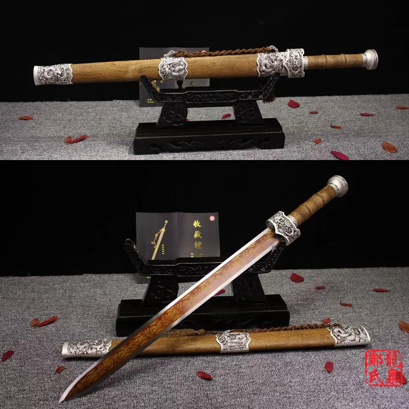Chinese Traditional Short Sword Real Steel Engraved Pattern Antique Silver Dragon Home Fungshui Ornaments Dcoration
Chinese Traditional Short Sword Real Steel Engraved Pattern Antique Silver Dragon Home Fungshui Ornaments Dcoration