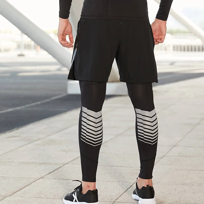 

KELME Men's Running Tights Sportswear Gym Leggings Sport Training Jogging Exercise Long Compression Pants Breathable 3881111