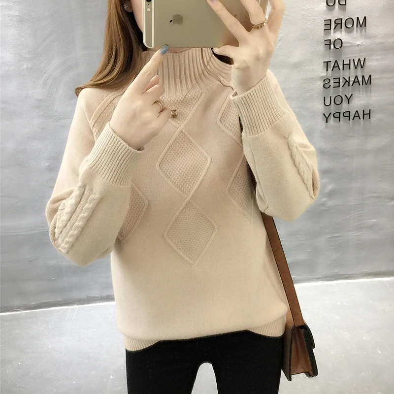 Plus size autumn winter women's sweater 2019 long-sleeved warm casual sweater half-high collar loose Elasticity sweater YF235
Plus size autumn winter women's sweater 2019 long-sleeved warm casual sweater half-high collar loose Elasticity sweater YF235