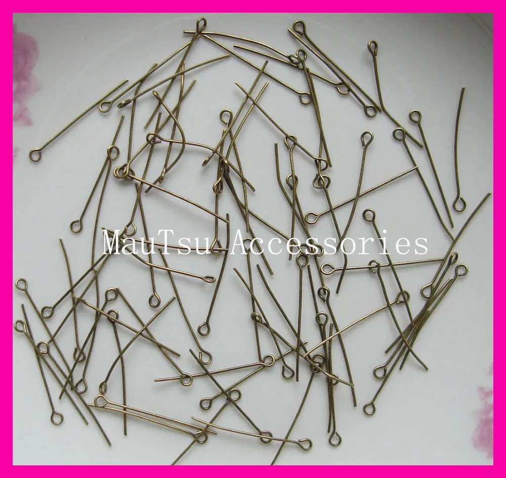 800PCS 3.2cm 1.25" Antique Bronze plain Metal Eye Pins as jewelry findings at lead free and nickle free
800PCS 3.2cm 1.25" Antique Bronze plain Metal Eye Pins as jewelry findings at lead free and nickle free