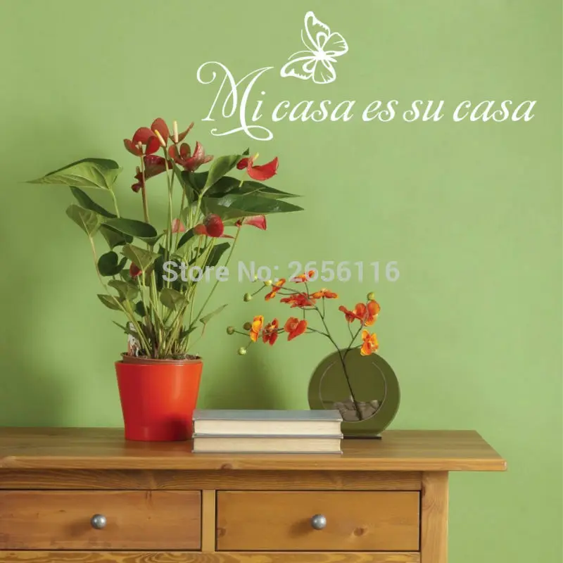 Испанские цитаты Mi CASA ES SU Casa домашний декор художественный виниловый надпись