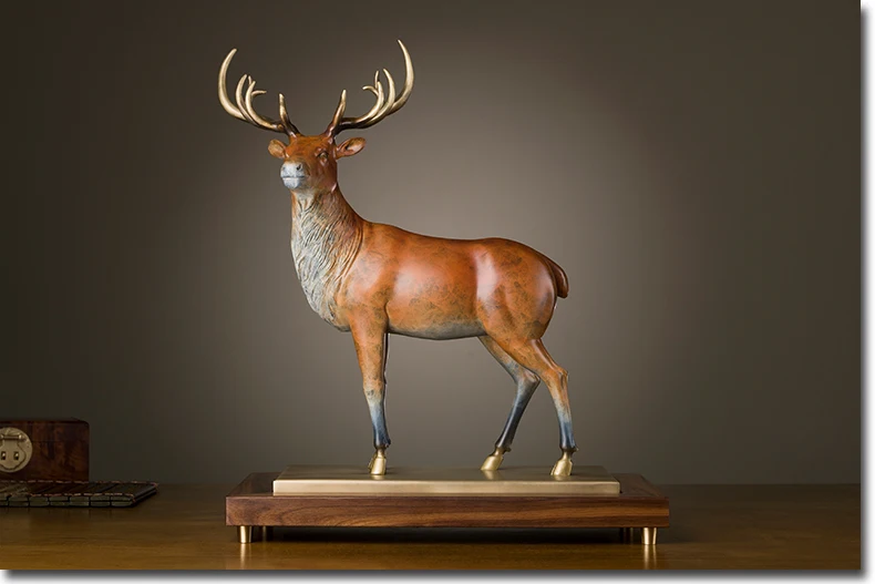 45CM Large Global Christmas gift thriving business Good luck Auspicious deer animal brass Sculpture home office Ornament
45CM Large Global Christmas gift thriving business Good luck Auspicious deer animal brass Sculpture home office Ornament