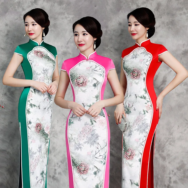 Sexy 2019 Summer Long Cheongsam Traditional Chinese style Dress Womens Rayon Qipao Slim Party Dresses Button Vestido S-4XL
Sexy 2019 Summer Long Cheongsam Traditional Chinese style Dress Womens Rayon Qipao Slim Party Dresses Button Vestido S-4XL
