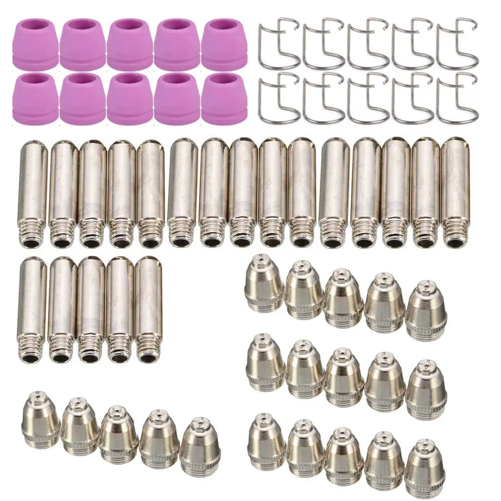 60pcs Plasma Cutter Consumables Torch Electrode Tip Nozzle Kit WSD60 WSD60P AG60
60pcs Plasma Cutter Consumables Torch Electrode Tip Nozzle Kit WSD60 WSD60P AG60