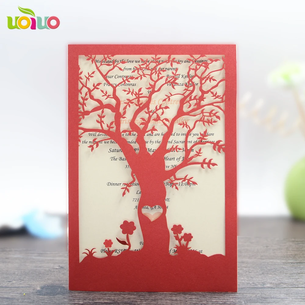 Elegant chinese professional wedding invitation card maker laser cutting pearsonalize flower tree red invitations model
Elegant chinese professional wedding invitation card maker laser cutting pearsonalize flower tree red invitations model