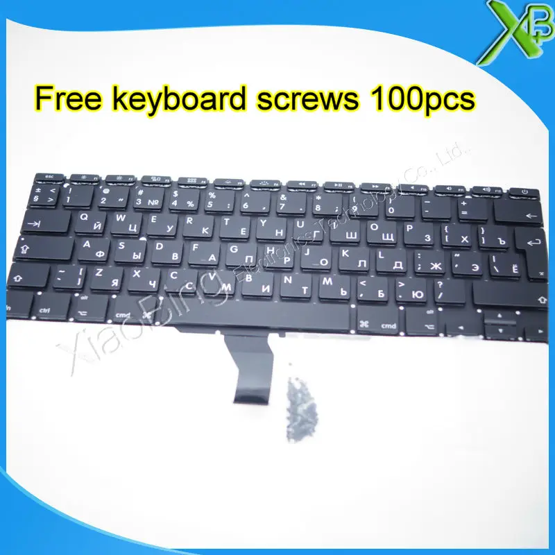 Brand New RU Russian keyboard+100pcs keyboard screws For MacBook Air 11.6" A1370 A1465 2010-2015 Years
Brand New RU Russian keyboard+100pcs keyboard screws For MacBook Air 11.6" A1370 A1465 2010-2015 Years