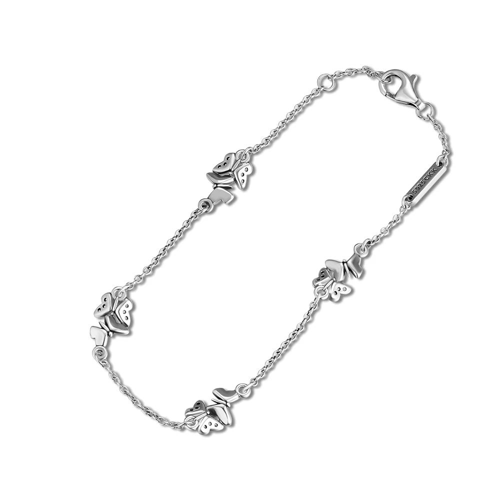 Fluttering Butterflies Bracelets 100% 925 Sterling Silver Jewelry with Soft Pink Enamel & Clear CZ Free Shipping
Fluttering Butterflies Bracelets 100% 925 Sterling Silver Jewelry with Soft Pink Enamel & Clear CZ Free Shipping