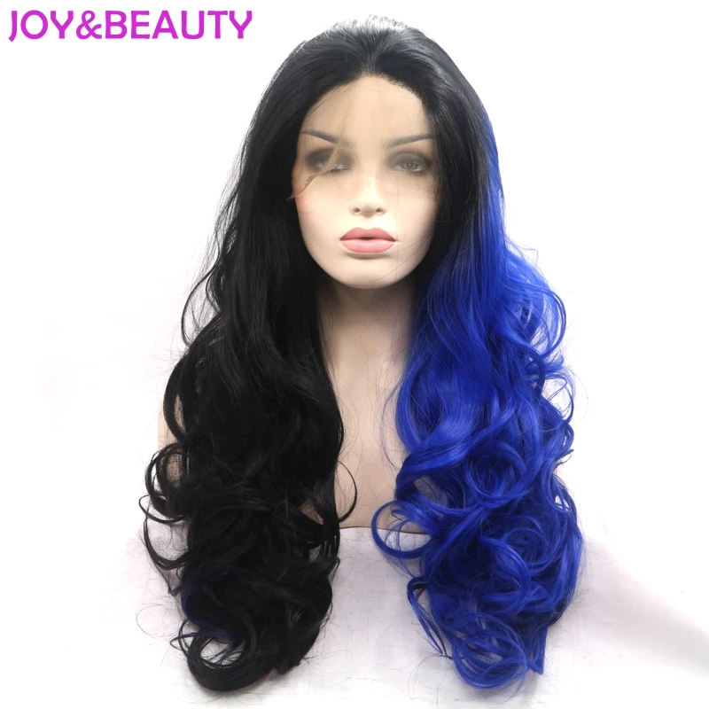JOY&BEAUTY Hair Women Long Wavy Wigs Synthetic Lace Front Wig Heat Resistant Fiber Black Blue Ombre Wig 26inch
JOY&BEAUTY Hair Women Long Wavy Wigs Synthetic Lace Front Wig Heat Resistant Fiber Black Blue Ombre Wig 26inch