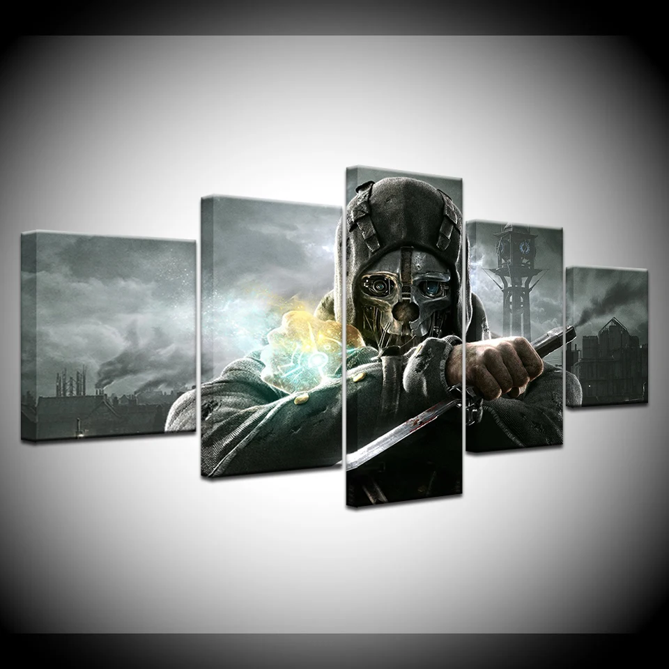 Canvas Painting Dishonored 2 Corvo Gameplay 5 Pieces Wall Art Painting Modular Wallpapers Poster Print living room Home Decor
Canvas Painting Dishonored 2 Corvo Gameplay 5 Pieces Wall Art Painting Modular Wallpapers Poster Print living room Home Decor