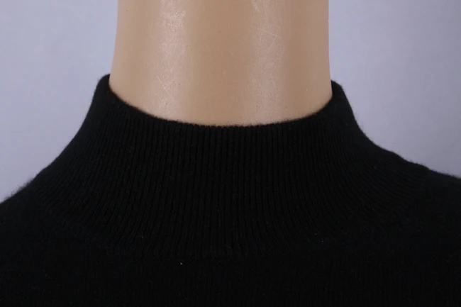 Женский кашемировый свитер водолазка черный пуловер свитера теплая натуральная