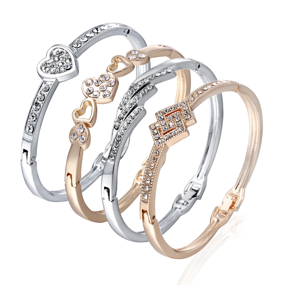 12 Styles Love Heart Bracelets Screw Bangles Women Stainless Steel Bracelet Bangle Inlay Rhinestone Jewelry Gift
12 Styles Love Heart Bracelets Screw Bangles Women Stainless Steel Bracelet Bangle Inlay Rhinestone Jewelry Gift