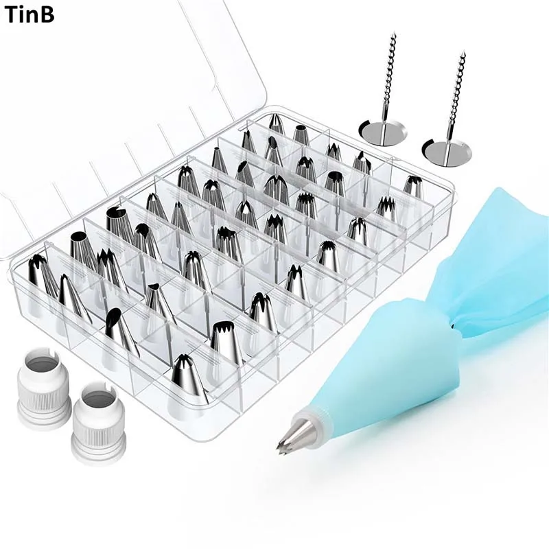 42 Pcs Cake Decorating Tips Set Stainless Steel Icing Piping Nozzles DIY Household Baking Tools Reusable Pastry Bags Couplers
42 Pcs Cake Decorating Tips Set Stainless Steel Icing Piping Nozzles DIY Household Baking Tools Reusable Pastry Bags Couplers