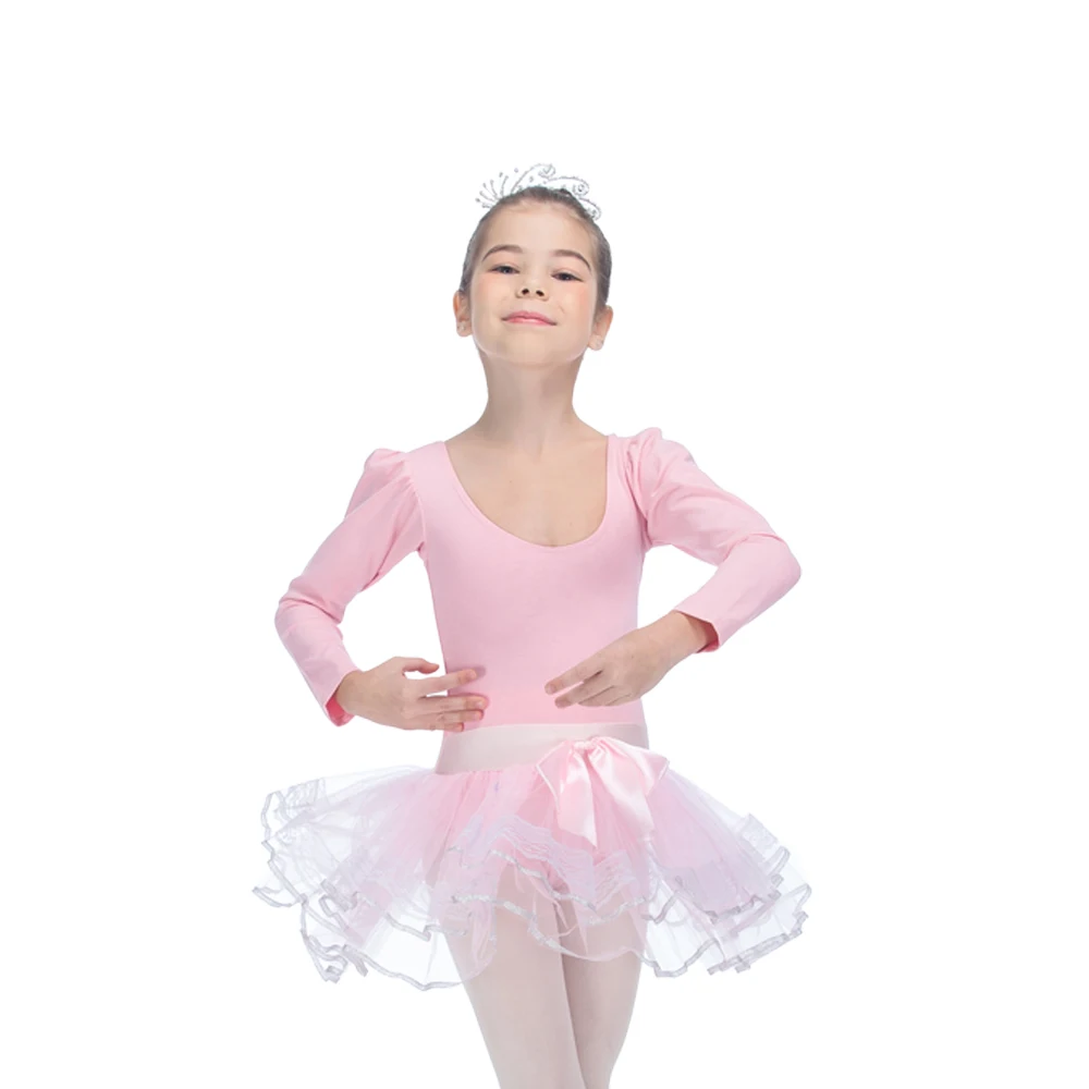 Light Pink Cotton/Lycra Girl's Long Sleeve Leotard with Tutus Skirts for Dance/Girls Ballet Dresses
Light Pink Cotton/Lycra Girl's Long Sleeve Leotard with Tutus Skirts for Dance/Girls Ballet Dresses