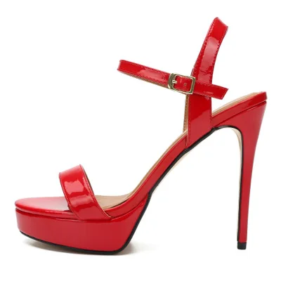 Hot! Women Summer Sandals Patent Leather Platform Sandals High-heeled Shows Shoes 13.5cm Fashion Thin Heels Woman Shoes Psize 50
Hot! Women Summer Sandals Patent Leather Platform Sandals High-heeled Shows Shoes 13.5cm Fashion Thin Heels Woman Shoes Psize 50