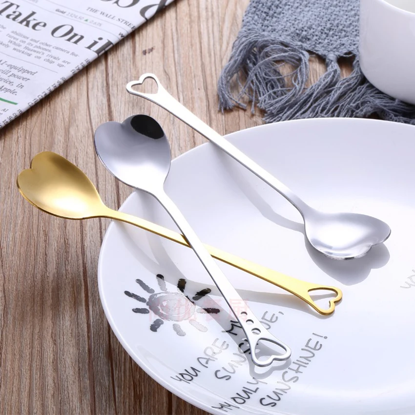Heart Shape Stainless Steel Coffee Spoon Dessert Sugar Stirring Spoon Ice Cream yogurt Honey Spoon Kitchen Hot Gift with logo
Heart Shape Stainless Steel Coffee Spoon Dessert Sugar Stirring Spoon Ice Cream yogurt Honey Spoon Kitchen Hot Gift with logo