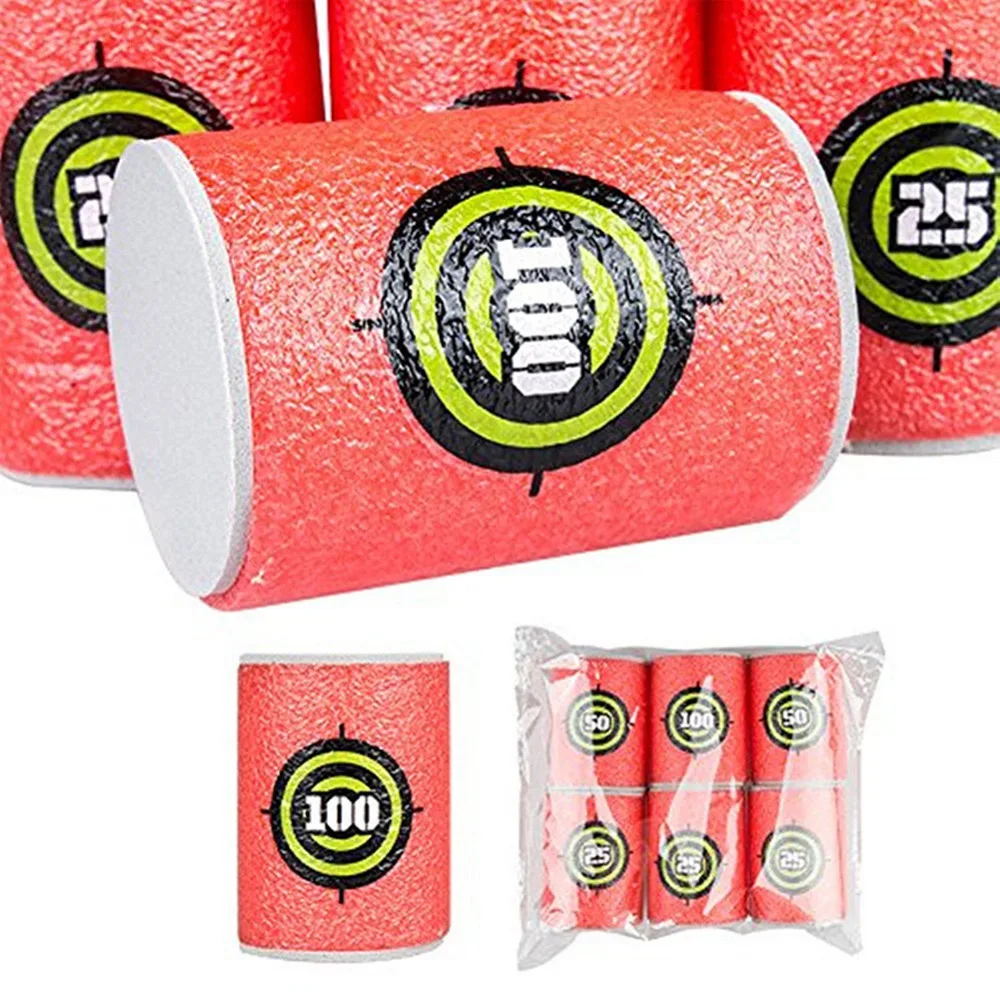 6 шт./компл. пены Ева мягкая пуля Дротика снимать игрушечная цель для NERF N-strike