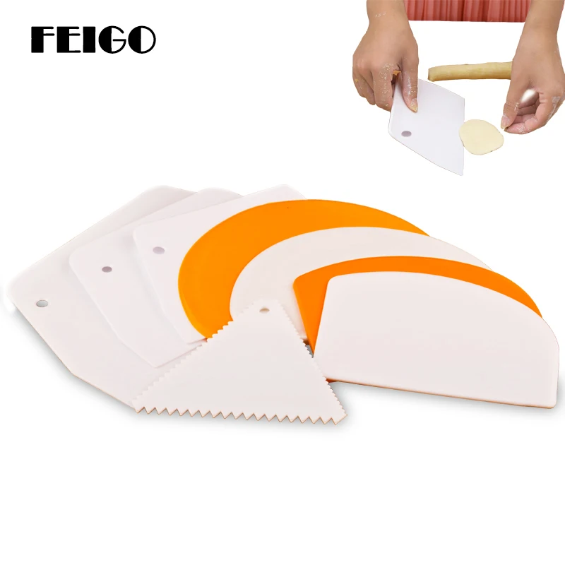 FEIGO Kitchen Baking Pastry Scraper Irregular Serrated DIY Cake Butter Scraper Round Square Transparent Scraper Baking Tool F551
FEIGO Kitchen Baking Pastry Scraper Irregular Serrated DIY Cake Butter Scraper Round Square Transparent Scraper Baking Tool F551