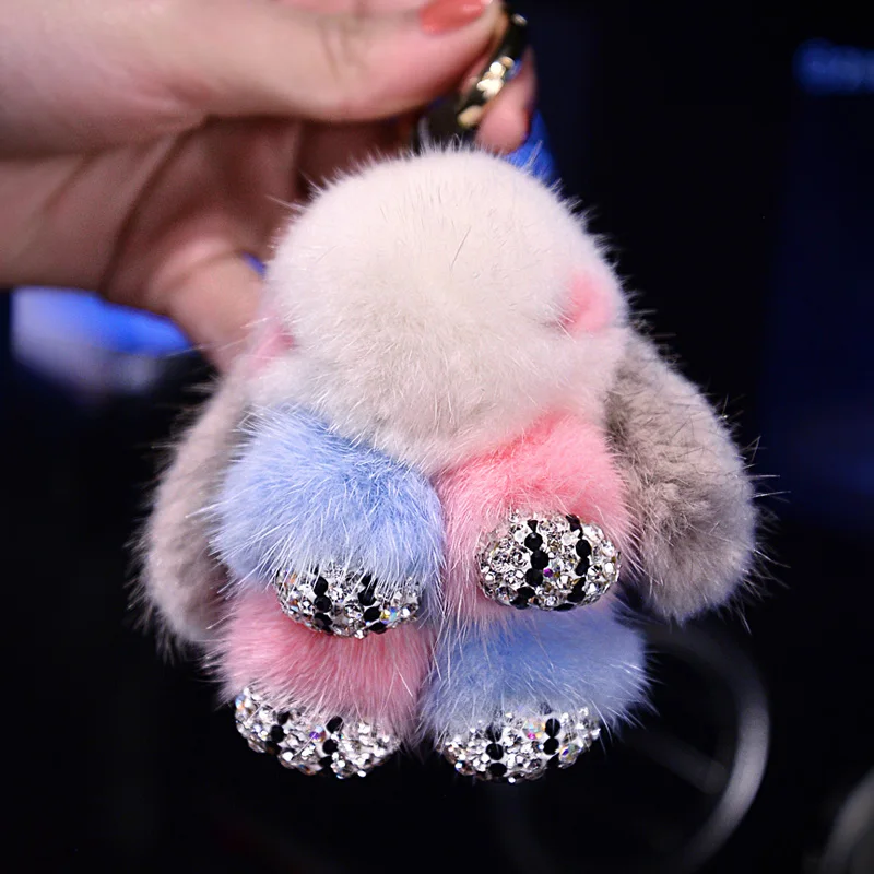 Cute Cartoon Rabbit Fur Diamond Crystal Pom Pom Keychain Handbag Car Keyring Women Diamante Mink fur Buckle Car Charm Pendant
Cute Cartoon Rabbit Fur Diamond Crystal Pom Pom Keychain Handbag Car Keyring Women Diamante Mink fur Buckle Car Charm Pendant