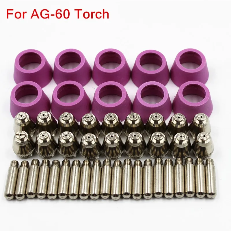 50PCS Cutting torch parts AG60 High quality durable Consumables for Plasma Cutter Tig Welding Torch Propane Torch
50PCS Cutting torch parts AG60 High quality durable Consumables for Plasma Cutter Tig Welding Torch Propane Torch
