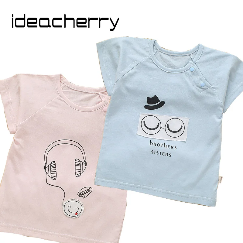 Ideacherry/брендовая летняя одежда для новорожденных Детские Рубашка с короткими